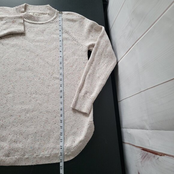 Loft Speckled Pullover Tunic Sweater, Women’s M, Long Sleeve, Cream w/ Multi EUC - Picture 11 of 11